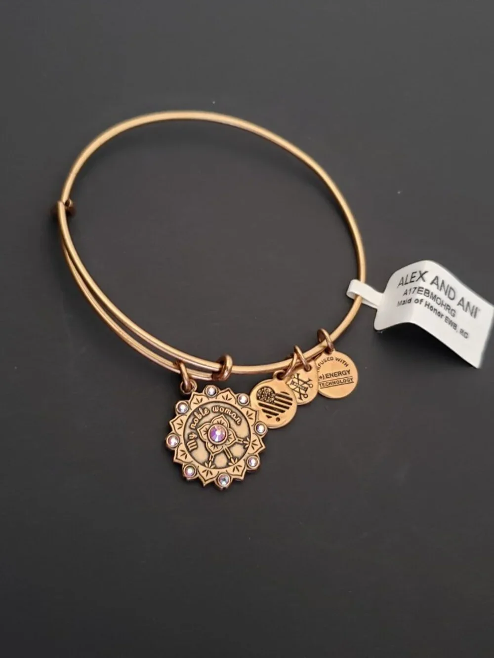💞 NWT ALEX AND ANI - Maid of Honor Charm Bracelet 744
